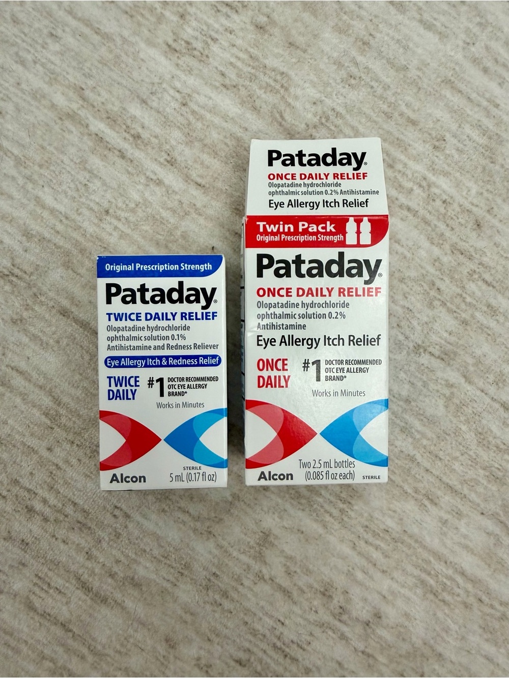 Pataday Eye Allergy Relief Drops - Once Daily & Twice Daily